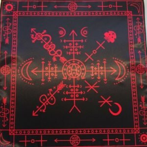 MagicunTarot Cloth~Ritual Tablecloth Rites Voodoo Black Version