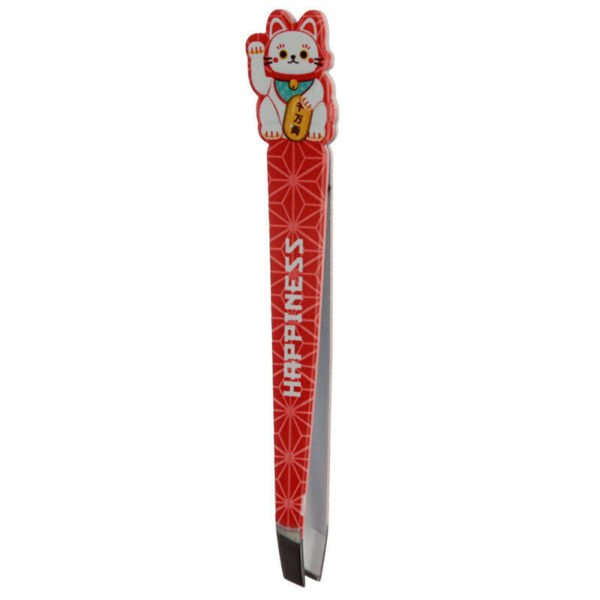 Collectable Design~Lucky Cat Maneki Neko Beauty Set - Compact Mirror, Nail File & Tweezers