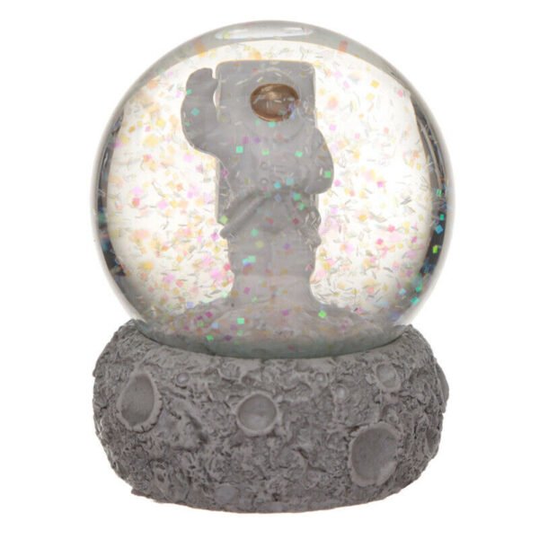 Collectable design~Collectable Moon and Space Man Snow Globe Waterball Glitter Shaker Ornament Gift