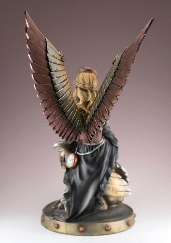 Fairy Collection~Large Steampunk Fairy On Gargoyle Figurine 14.5" High Detailed Resin Statue New