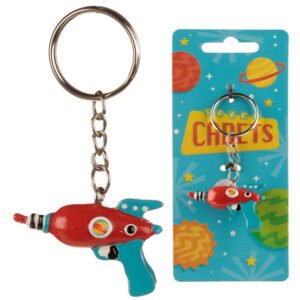 Collectable design~Novelty Collectable Space Gun Space Cadets Keyring Split Ring and Chain