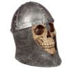 Home Decor~Gothic Chain Mail Helmet Skull Ornament