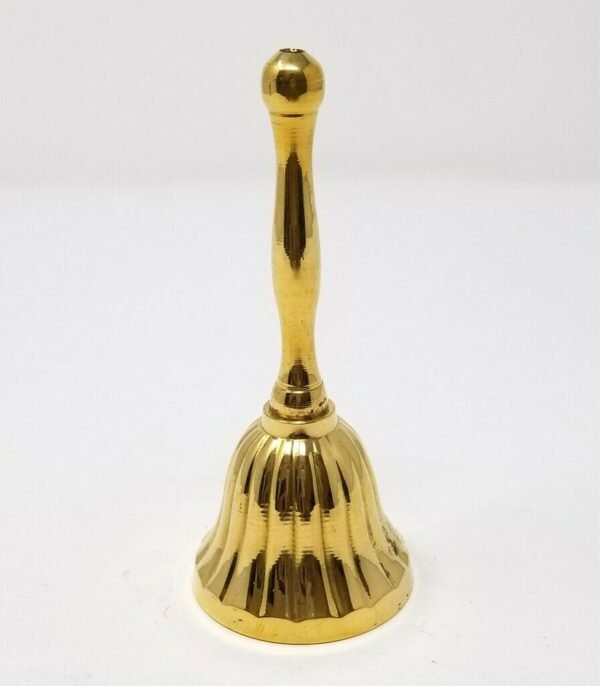 Wicca & Paganism~NEW Solid Brass Hand Bell with Scallop Shell Design 4" Home Altar Yoga
