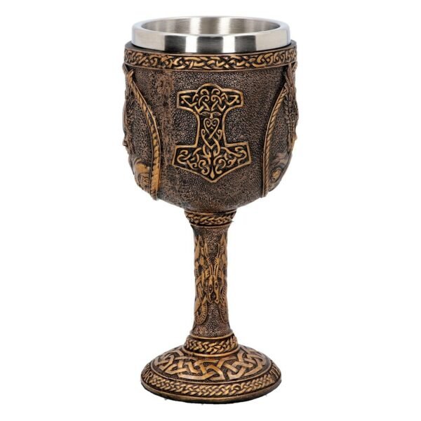 Magicun Giftware~Norse God Thor Odin Loki Valkyrie Goblet Collection Bronzed Gift Wine Cup