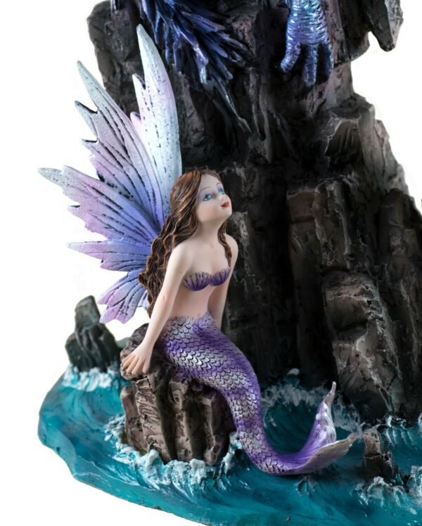 Fairy Collection~Large Scale Sea Dragon and Fairy Mermaid Figurine Statue 18.75" High New In Box