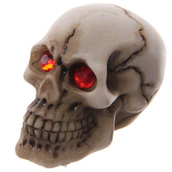 Home Decor~Novelty Mini Red Eyed Skull Decoration Ornament Fantasy Gothic Decoration