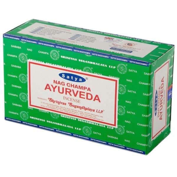 Home Fragrance~Nag Champa Satya Ayurveda Incense Sticks X 12 Packs