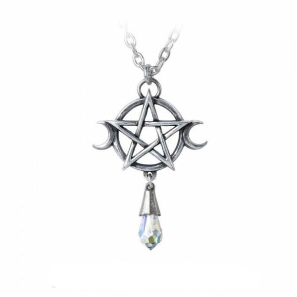 Alchemy Gothic Pewter - GODDESS - Crystal Wiccan Pendant Necklace