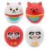Collectable design~Fun Lip Balm - Maneki Neko Lucky Cat & Japanese Daruma Shaped Holder