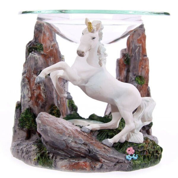 Home Fragrance~Unicorn Fantasy Design Oil Burner with Glass Dish