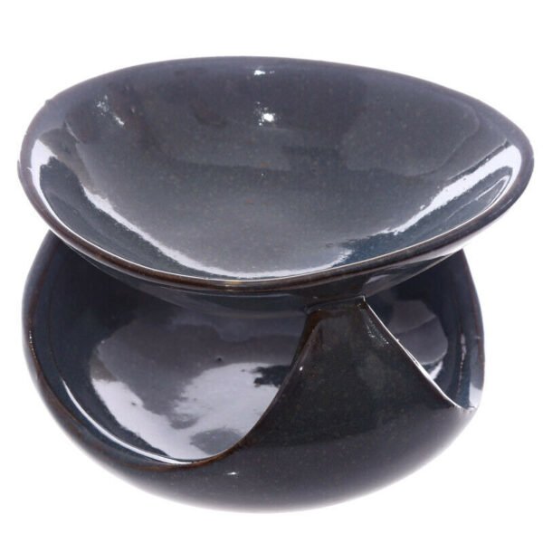 Home Fragrance~Abstract Design Squat Mottled Glaze Ceramic Oil Burner