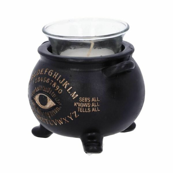 All Seeing Eye - Witches Cauldron Tealight Candle Holder 9cm