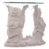 Home Fragrance~Decorative White Chinese Buddha Oil Burner with Glass Dish
