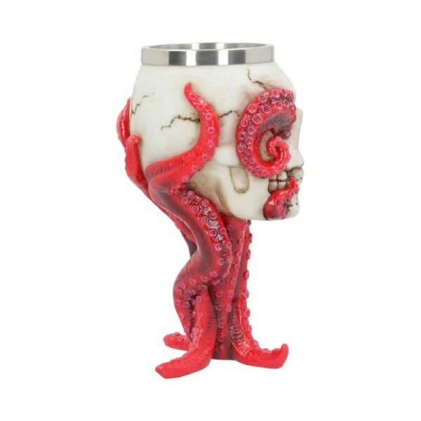 Magicun Giftware~Devoured Goblet 18cm Tankard 16cm Octopus Skull Beer Mug Wine Red Gothic Gift