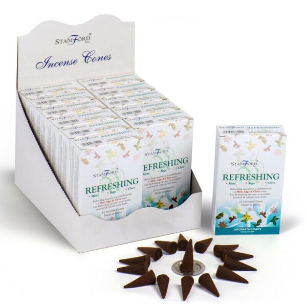 Home Fragrance~Stamford Hex Incense Cones- Refreshing 12 packs