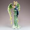 Fairy Collection~Green Peacock Fairy Angel Figurine With Feather Wings 9.25"H Resin Statue New!