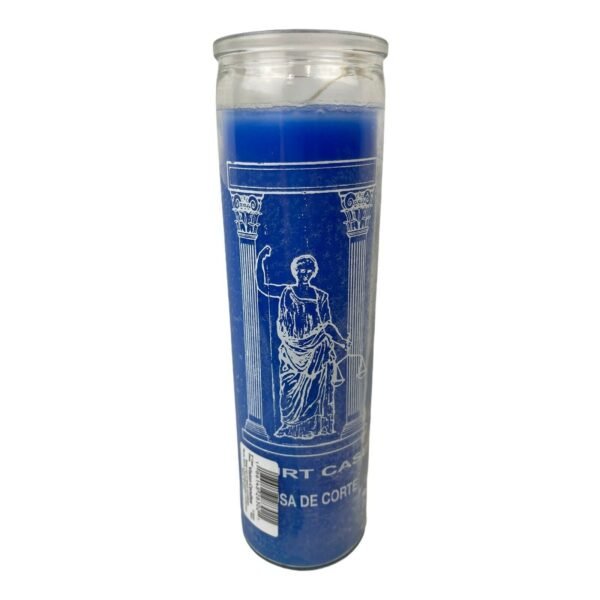 Magic Candle~Court Case Blue 7 Day Candle Cause De Corte Ritual Spell