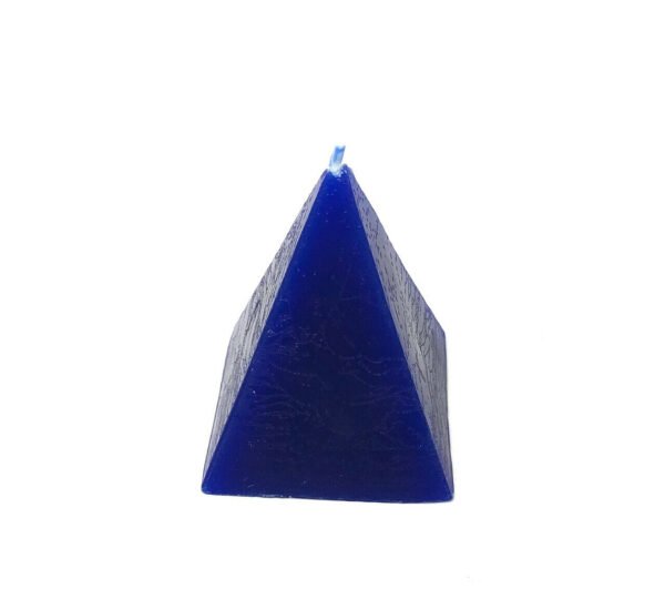 Magic Candle~Blue Unscented Pyramid Ritual Spell Candle Wicca Pagan Hoodoo 3"
