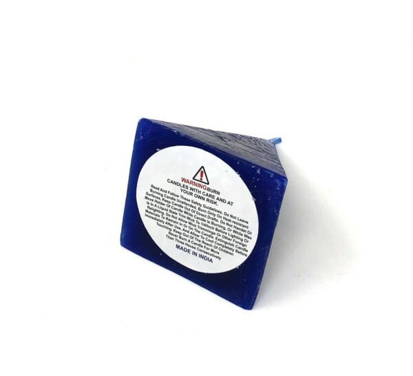 Magic Candle~Blue Unscented Pyramid Ritual Spell Candle Wicca Pagan Hoodoo 3"