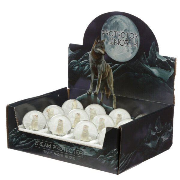 Collectable design~Dream Protector - Protector of the North Wolf Waterball Glitter Shaker Ornament