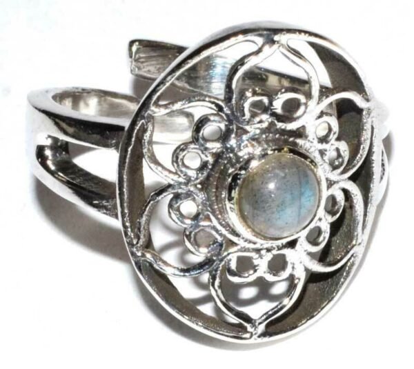 Witchcraft~LOTUS LABRADORITE and STERLING SILVER RING - Adjustable