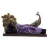 Home Decor~Purple and Black Thai Buddha with Peacock-Meditation