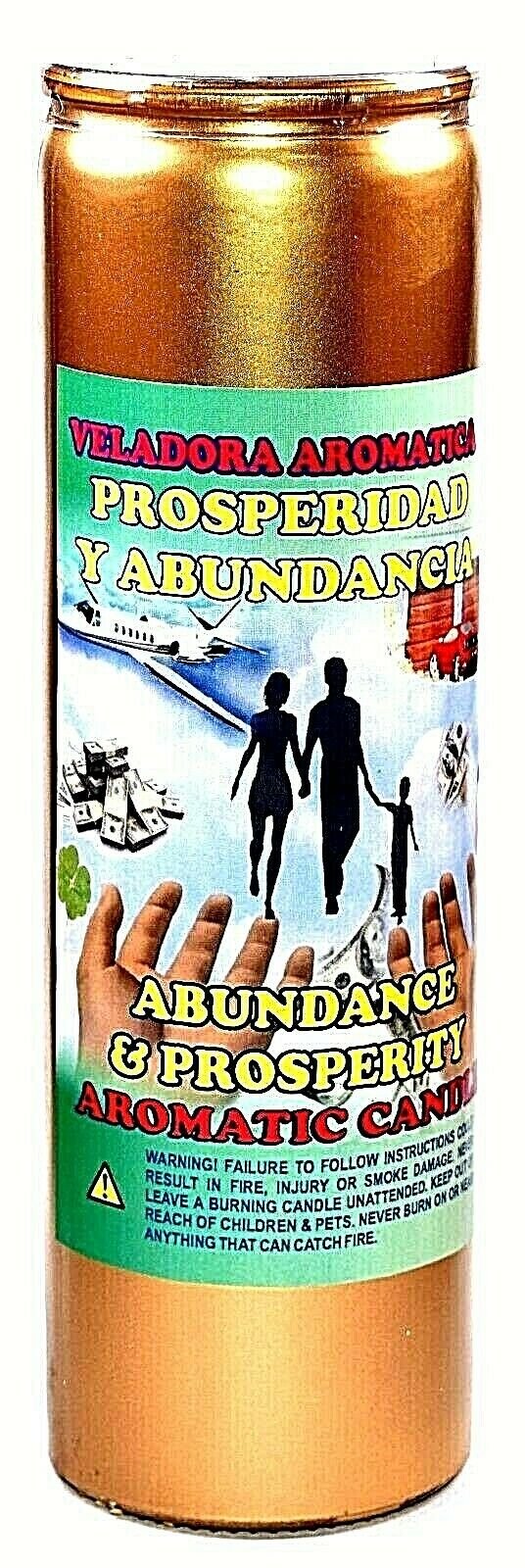 CANDLE COCKTAIL VELA ABUNDANCE & PROSPERITY PROSPERIDAD & ABUNDANCIA GOLD ORO