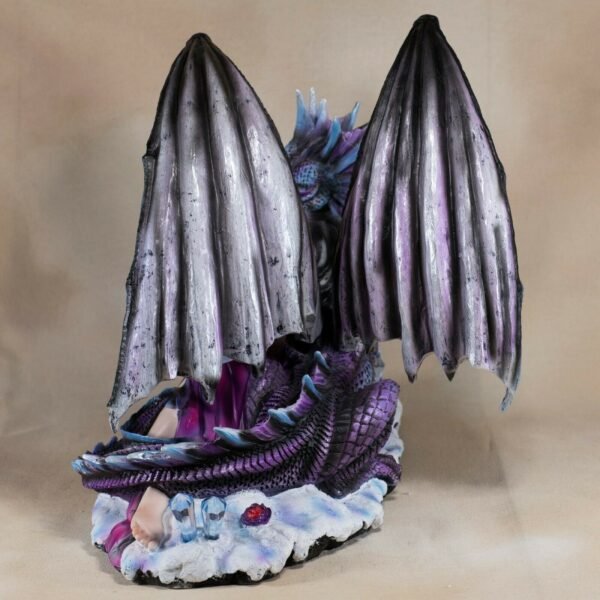 Fairy Collection~Pink Sleeping Fairy With Purple Dragon Figurine Statue 13.75" Long New In Box!