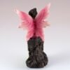 Fairy Collection~Mini Pink Fairy On Faux Geode Rock Figurine 4" High Resin New!