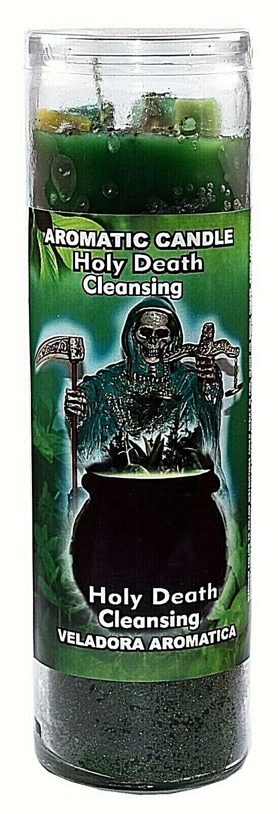 CANDLE COCKTAIL AROMATIC VELA HOLY DEATH CLEANSING- SANTA MUERTE LIMPIAS