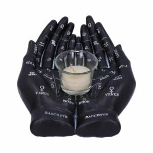 Palmist's Guide - Black T-Light Holder