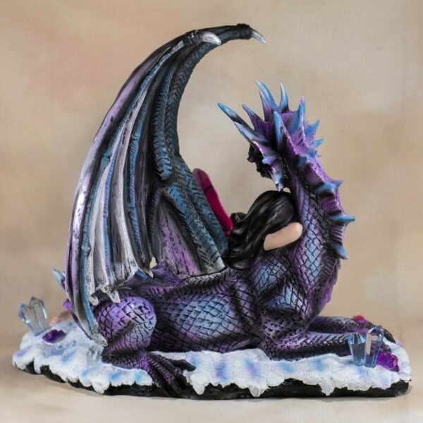 Fairy Collection~Pink Sleeping Fairy With Purple Dragon Figurine Statue 13.75" Long New In Box!