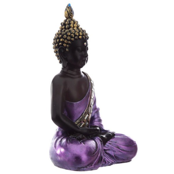 Home Decor~Decorative Purple and Black Buddha - Contemplation Oriental Spiritual Ornament