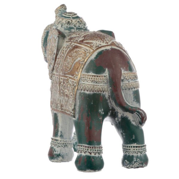 Home Decor~Small Decorative Turquoise and Gold Elephant Sculpture Ornament