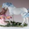 Fairy Collection~Pink Fairy With Unicorn Figurine 9" Long Highly Detailed Polystone Statue New!
