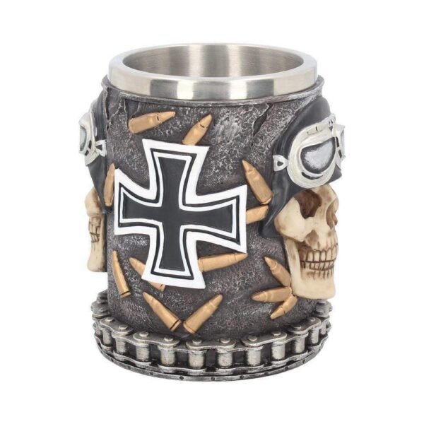 Magicun Giftware~Iron Cross Skull Tankard 14cm Skull Tankard