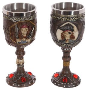 Home Decor~Pirate Design Decorative Goblet Chalice Cup Fantasy Ornament x 1