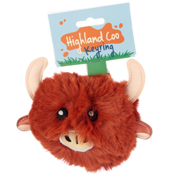 Collectable design~Fun Collectable Pom Pom Keyring - Highland Coo Cow