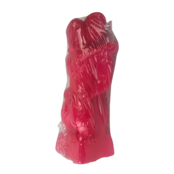 Magic Candle~Hugging Couple Lovers Pink Image Figurine Spell Candle Pagan Wicca Hoodoo 5 1/2"