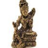 Hinduism Statues & Figures~Brass Antique Finish 1.25" Sitting Tara Mini Statue
