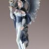 Fairy Collection~Blue Fairy With Feather Wings With Owl Figurine Statue 11.25" High New