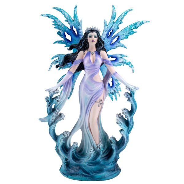 Fairy Collection~Purple and Blue Water Fairy Statue Fantasy Figurine 11.5" High Resin New In Box