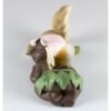 Fairy Collection~Ebony Baby Fairy Sleeping With Squirrel Figurine 3.25" Long Resin New In Box!