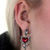 Alchemy - DEVIL HEART - Stud Earrings with SWAROVSKI crystals