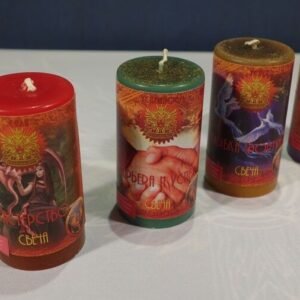 MagicunTarot Cloth~Set Candles Wicca Magic - Magic of Prosperity
