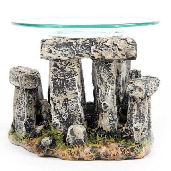 Home Fragrance~Mystical Stonehenge Design Oil Burner with Glass Dish Fragrance for Home