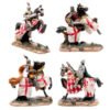 Home Decor~Battle Ready Novelty Knight Riding Horse Figurine Collectable