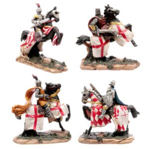 Home Decor~Battle Ready Novelty Knight Riding Horse Figurine Collectable