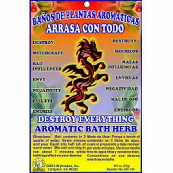 【Bath Herb】Spiritual Aromatic Bath Herb DESTROY EVERYTHING ARRASA CON TODO Bano Hierbas 1oz