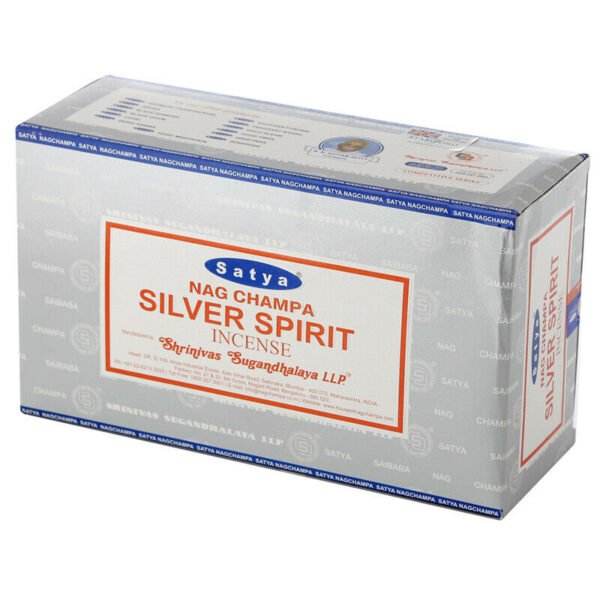 Home Fragrance~Nag Champa Satya Silver Spirit Incense Sticks X 12 Packs